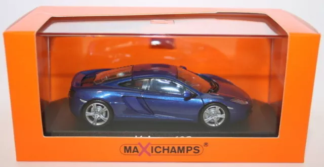 Maxichamps 1/43 Scale Diecast 940133021 - McLaren 12C - 2011 - Blue Metallic