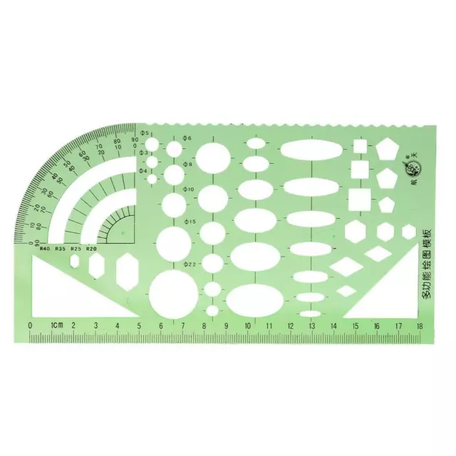 Plastic Drafting Drawing Tools Ruler Geometric Template School Stationery