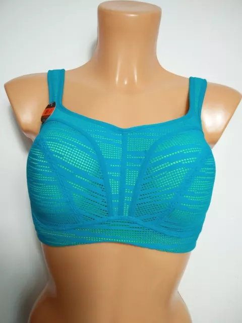 BNWT 30D PANACHE Sport 5021 Teal/Lime Underwired Moulded Cup Sports Bra Gym  £12.50 - PicClick UK