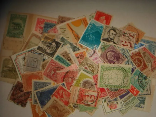 Lot Timbres Du Monde Anciens Neufs Et Obliteres Ref 1