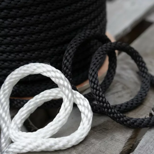 Solid Braid Polyester Rope Flagpole Halyard Antenna Guy Lines Utility Sail Tents