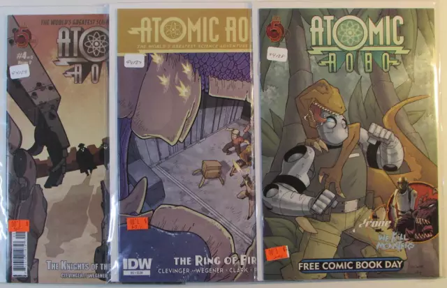 2014 Atomic Robo Lot of 3 #Ring of Fire 2,Knights 4,FCBD IDW 1st Print Comics