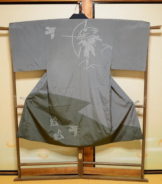 Mens Polyester? Naga- Juban Underwear Kimono Japanese vintage Jyuban 126cm /1179 3