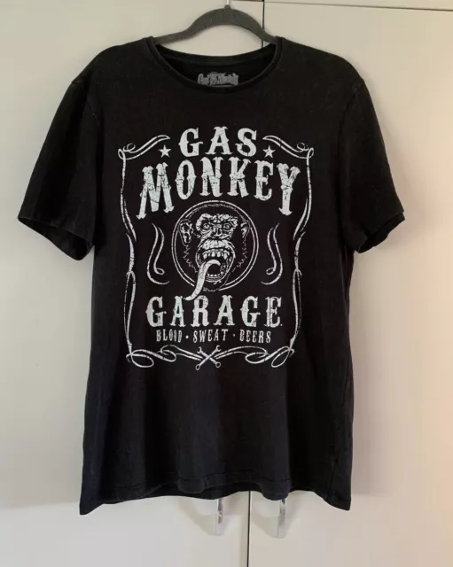 Gas Monkey Garage - T-shirt nera Blood Sweat & Beers - Taglia M