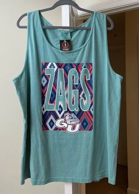 Comfort Color's Tank Top Dip Dyed Gonzaga Bulldogs Zags Men's XL