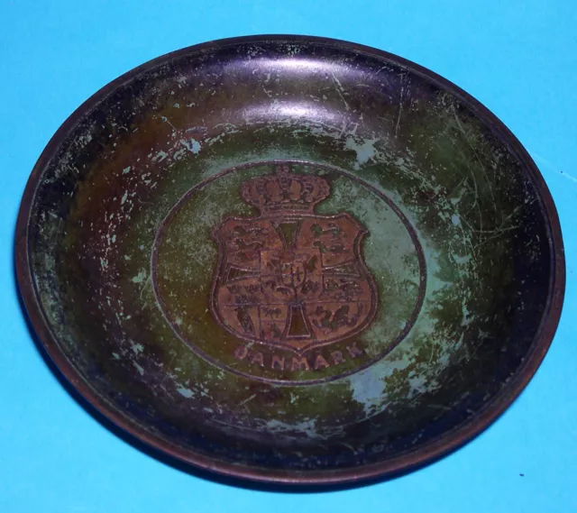 Vintage Denmark Ildfast Bronze - Attractive & Collectable Crested Pin Dish (M.M)