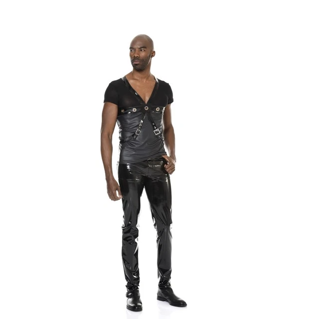 Patrice Catanzaro, Shawn, -20% sur pantalon sexy pour homme en vinyle noir
