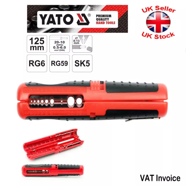 Yato Professional Pocket Wire Cable Stripper And Cutter 125mm - 5" YT-2274