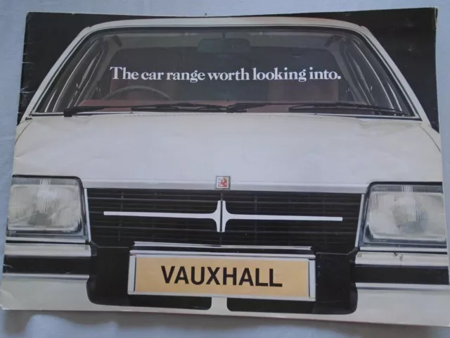 Vauxhall range brochure 1981 Chevette, Cavalier, Astra, Viceroy, Carlton, Royale