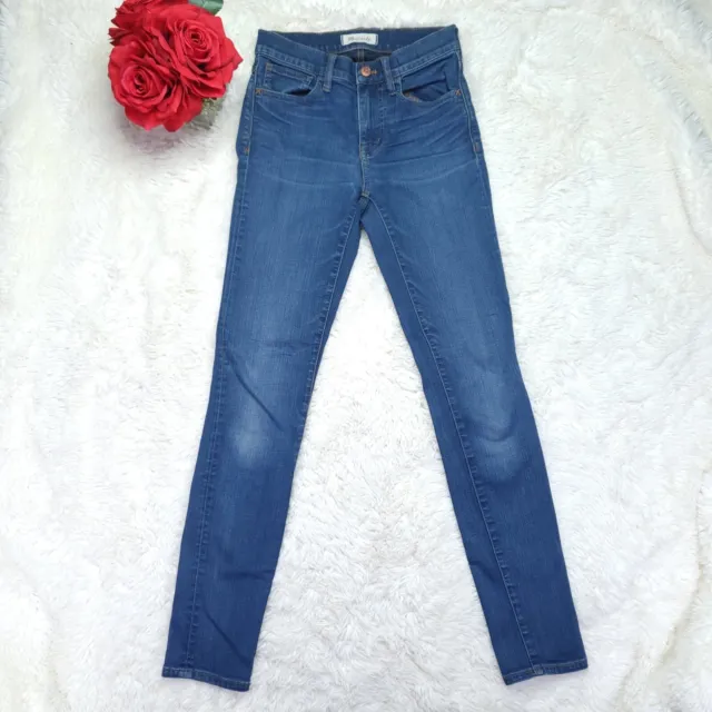 MADEWELL Womens ROADTRIPPER Wash Blue Skinny Jeans High Rise Size 24