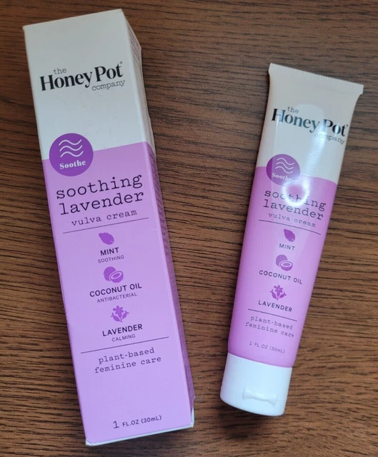 HONEY POT MEDICATED Vulva Cream Soothing Lavender Relieve Itching 1 oz