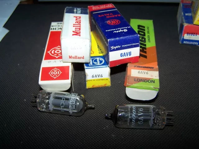 6AV6 , Miniwatt /Mullard and AWV Radiotron and others NOS Tubes