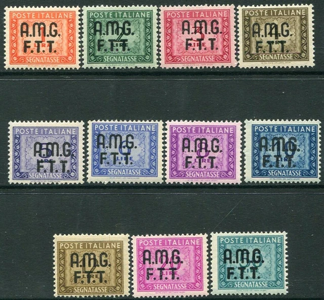ITALY TRIESTE-1947-49 Postage Due Set of 11 Sg D48-58 MOUNTED MINT V34343