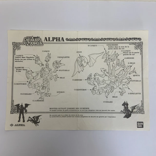 Figurine Vintage Saint Seiya Bandai 1987 – Les Chevaliers Du Zodiaque