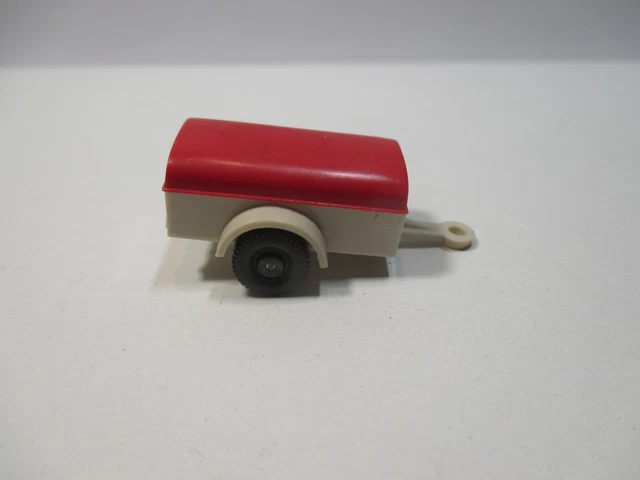 H0 PKW-Anhäger Modellbau - Grauer Einachsiger Anhänger Mit Abdeckkoffer Epoche III