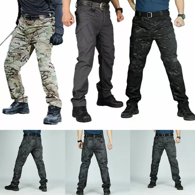 Mens Cargo Combat Work Tactical Trousers Work Casual Wear Pants Waist 32-46 UK 3