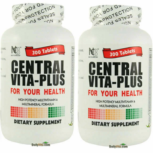 2 x NuHealth Central Vita Plus Multivitamin 300 Tabs MADE IN USA FREE SHIPPING