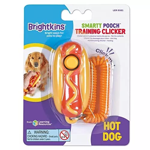 Brightkins Smarty Pooch Training Clicker: hot dog, clicker addestramento per cani