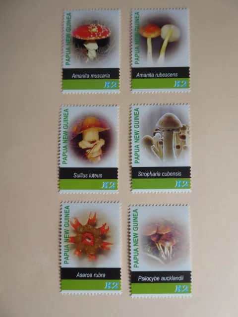 Briefmarken Pilzmotive, Papua Neuguinea, Postfrisch, Michel Nr.1133-1138