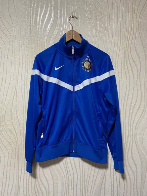 INTER MILAN 2009 2010 FOOTBALL SOCCER TRACK JACKET NIKE 380624-471 sz M MEN