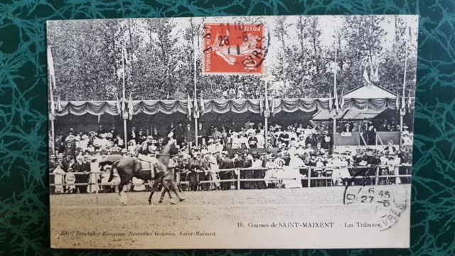 CPA Saint-Maixent L'école - Les courses : les tribunes ( Deux sèvres 79 )