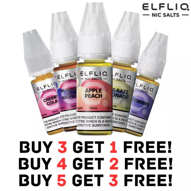 Elf-Liq Bar 5 10 20 mg Nic Salts Shot 50/50 e liquid Pod Juice Elfliq 10ml VAPE