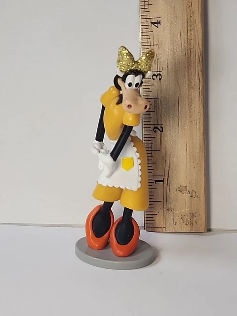Disney Figure Cake Topper Clarabelle Cow Gold Bow Yellow Dress Orange Shoes 4"