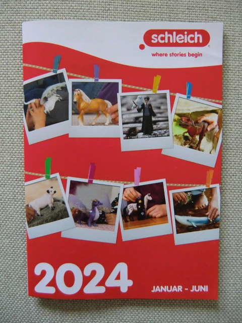  SCHLEICH TIERE PFERDE Katalog Januar - Juni 2024 1.Halbjahr Illustration 