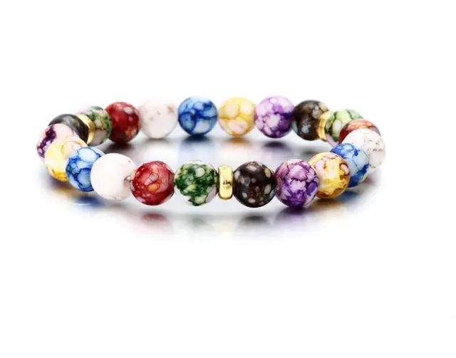 7 Chakra Heilung Balance Gebet Perlen Armband Armreif Lava Yoga Reiki Steine 2