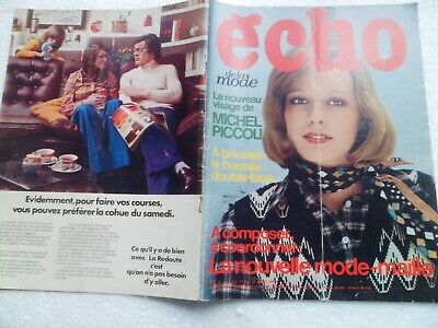 ECHO DE LA MODE N°33 15/08/1975 Couture Tricot Dussolier Berger Dewaere 