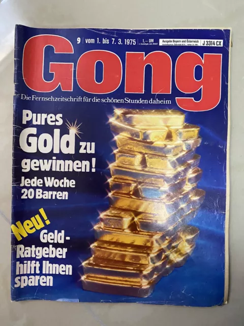 Gong Zeitschrift, 9/1975, Gong TV Programm, Gong