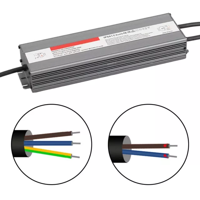 Transformateur DEL sans scintillement 230 V à 12 V alimentation étanche pour D