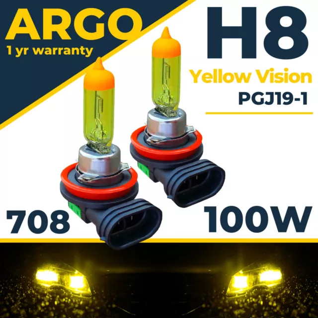 For VW Scirocco 100w Xenon Yellow Gold Hid Front Fog Light Bulbs 12v 2015-2018