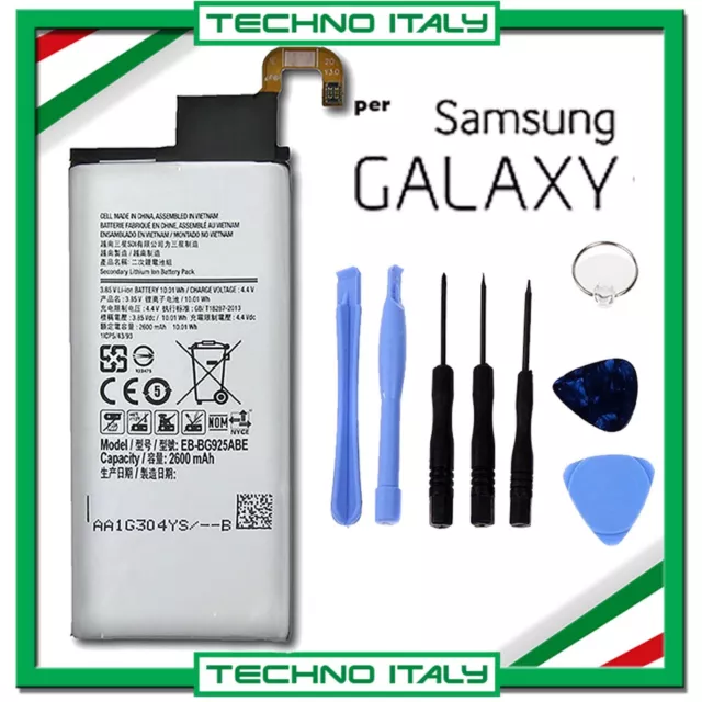 Batteria Per Samsung Galaxy S2 S3 S4 S5 Mini S6 S7 Edge Nuova + Kit Cacciaviti