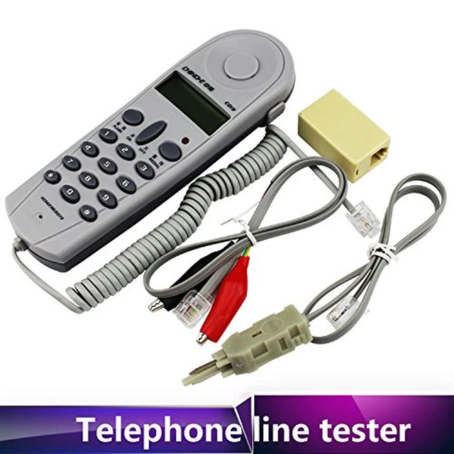 Telephone Phone Line Network Cable Set Butt Tester Lineman Tool with Connectors