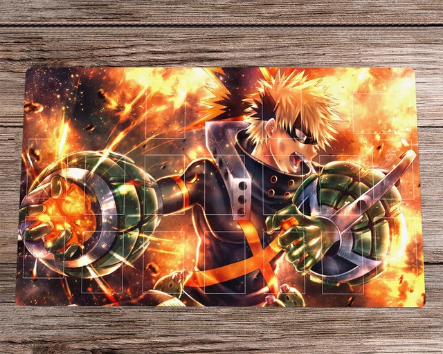 ANIME YUGIOH PLAYMAT My Hero Academia Katsuki Bakugo TCG CCG Card Game