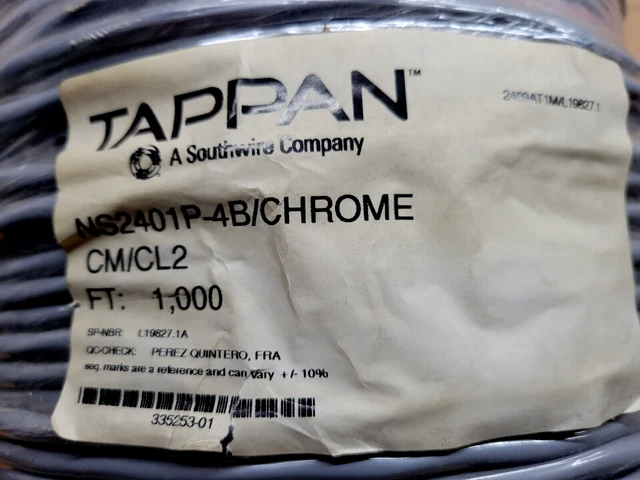 Tappan Southwire NS2401P-4B/Chrome 24-1P STR TNC PE FOIL+90% BRD ~c4