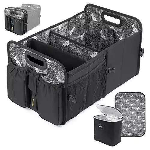 LALUKA Car Trunk Organizer Cooler and Lid - Seat Belt Front and Back | Bottle, W