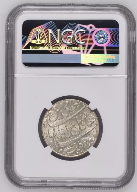 British India Bengal Presidency Rupee OBLIQUE Milling Year 19 KM# 99.2 NGC MS 63 3