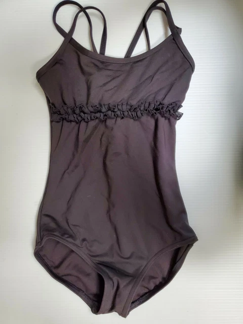 Capezio Black Leotard Fits like child large Ballet Dance 44" girth