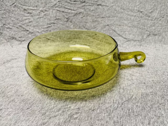 1950s Hand Blown Mid Century Modern Italian Art Glass  Bowl  With Handle