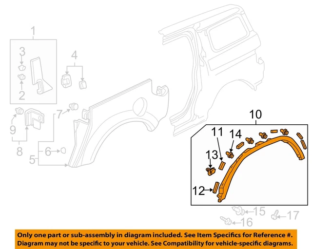 HONDA OEM 09-10 Element Exterior-Protector Left 74175SCVA80ZF