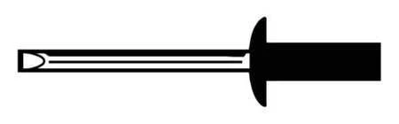 Zoro Select U33610.018.0064 Blind Rivet, Domed Head, 3/16 In Dia., 0.531 In L,