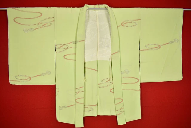 Vintage Japanese Kimono Silk Antique BORO HAORI Kusakizome Dyed/B679/615