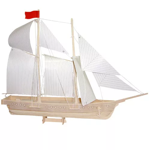 Schoner 3D Holzbausatz Schiff Boot Holz Steckpuzzle Holzpuzzle Kinder Bauen wood