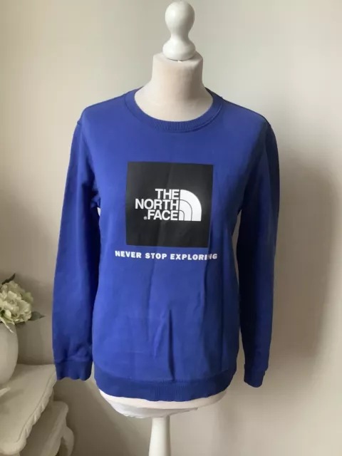 THE NORTH FACE Blue Jumper Long Sleeve Fleece Lined Warm Youth Junior Size XL