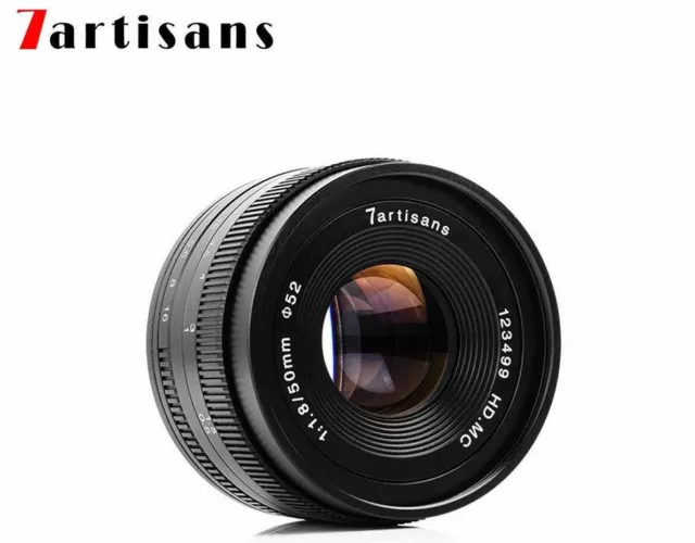 7artisans 50MM F1.8 MANUAL Fixed LENS  For Sony E Mount Black A7, A7II, A7R,nex