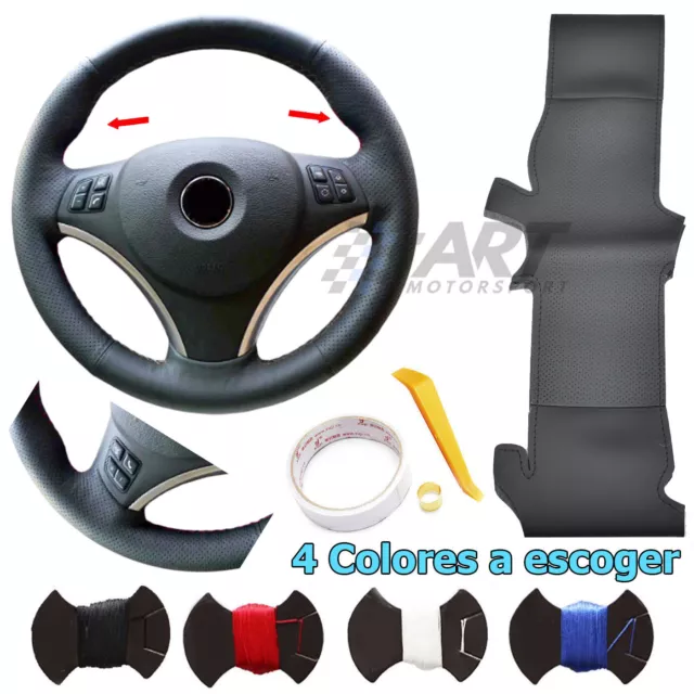 Funda de volante a medida en cuero para Bmw E81 E82 E87 E88 con paquete Sport