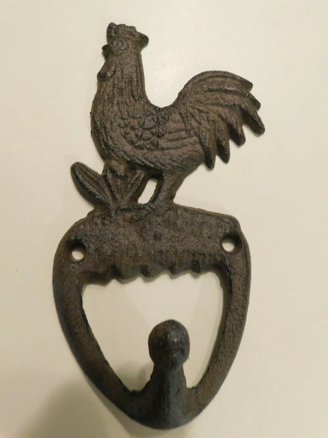 Cast Iron Rooster  Hanger Coat  Hat Towel Hook,   CHICKEN HEN  N 750