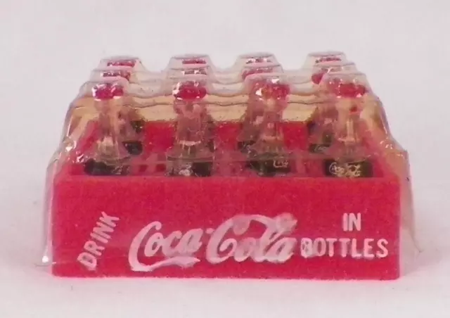 Miniature Coke Bottles in Case for Toy Delivery Truck or Dollhouse Vintage